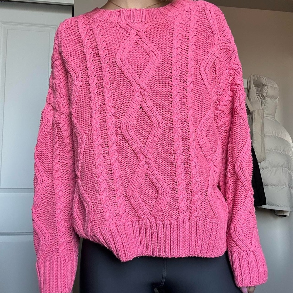 Princess Polly Pink Cable Knit Sweater